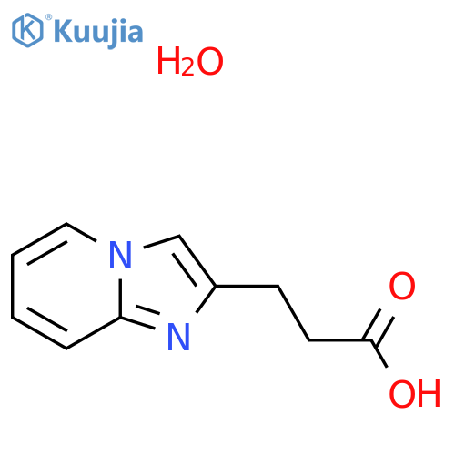 3-imidazo1,2-apyridin-2-ylpropanoic acid hydrate structure