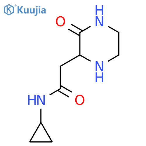 N-Cyclopropyl-2-(3-oxopiperazin-2-yl)acetamide structure
