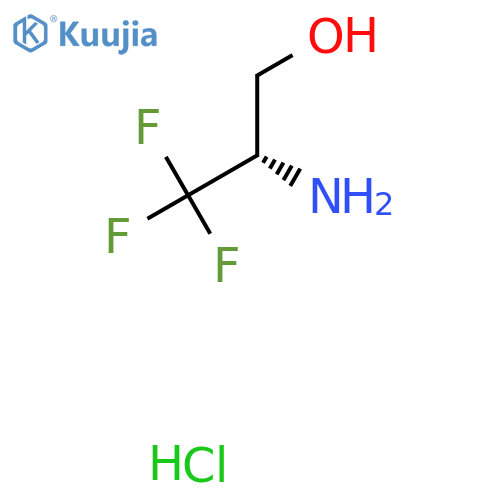 (2S)-2-amino-3,3,3-trifluoropropan-1-ol hydrochloride structure