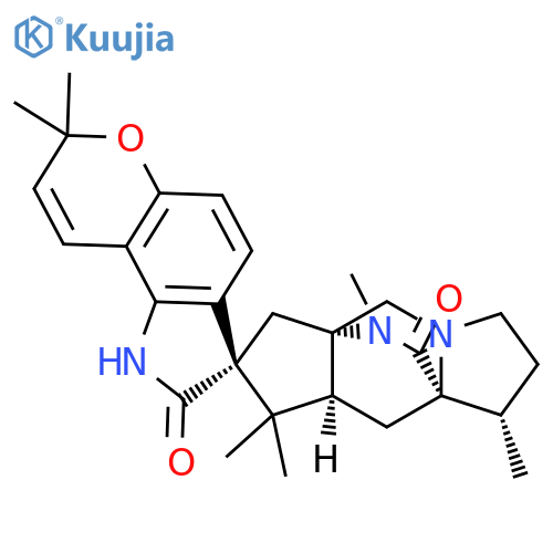 Spiro[5H,6H-5a,9a-(iminomethano)-1H-cyclopent[f]indolizine-7(8H),3'(2'H)-pyrano[2,3-g]indole]-2',10-dione, 1',2,3,7',8a,9-hexahydro-1,7',7',8,8,11-hexamethyl-, (1S,3'R,5aS,8aS,9aR)- structure