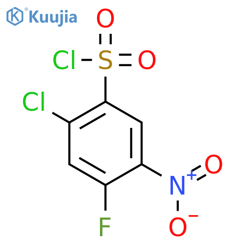 2-chloro-4-fluoro-5-nitrobenzene-1-sulfonyl chloride structure