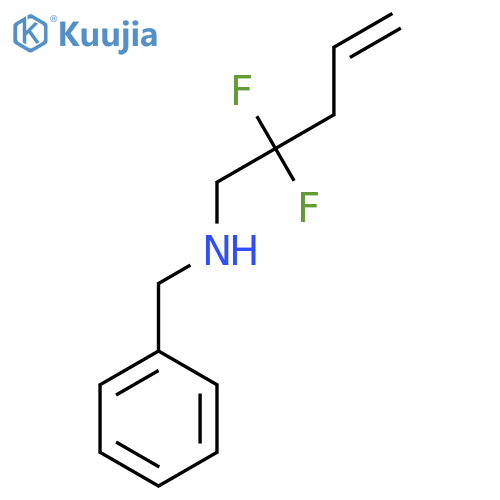 Benzyl-(2,2-difluoro-pent-4-enyl)-amine structure