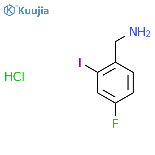 (4-Fluoro-2-iodophenyl)methanamine hydrochloride structure