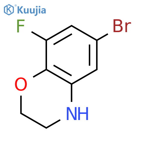 6-Bromo-8-fluoro-3,4-dihydro-2H-benzoB1,4oxazine structure