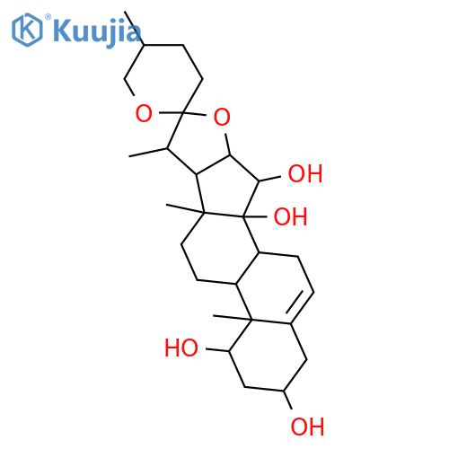 Spirost-5-ene-1,3,14,15-tetrol; (1β,3β,14α,15α,22S,25R)-form structure
