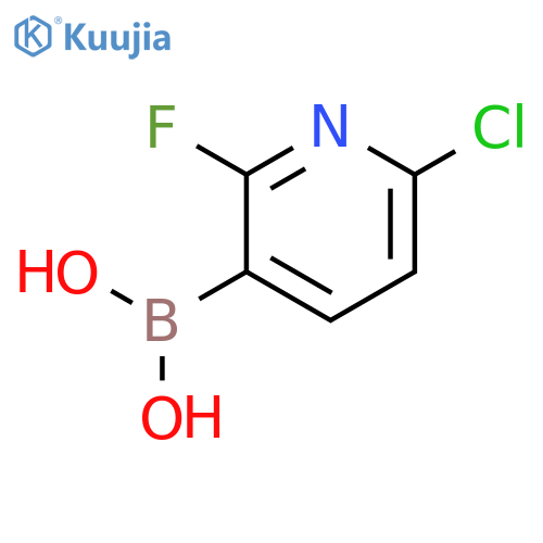 (6-Chloro-2-fluoropyridin-3-yl)boronic acid structure