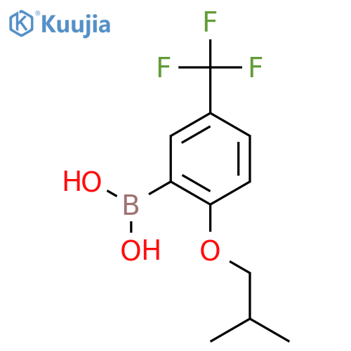 (2-Isobutoxy-5-(trifluoromethyl)phenyl)boronic acid structure