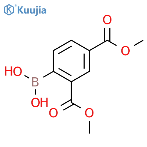 (2,4-Bis(methoxycarbonyl)phenyl)boronic acid structure