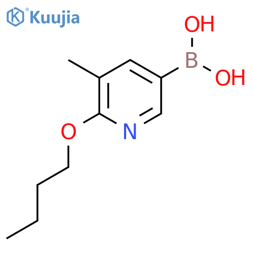 (6-Butoxy-5-methylpyridin-3-yl)boronic acid structure