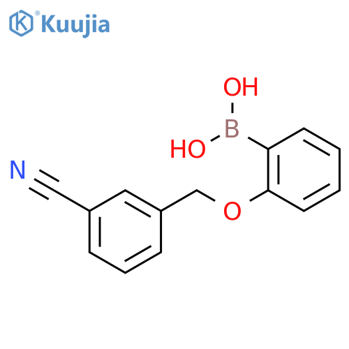 2-(3-Cyanophenylmethoxy)phenylboronic acid structure