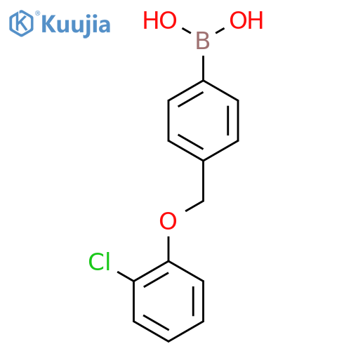 (4-((2-Chlorophenoxy)methyl)phenyl)boronic acid structure