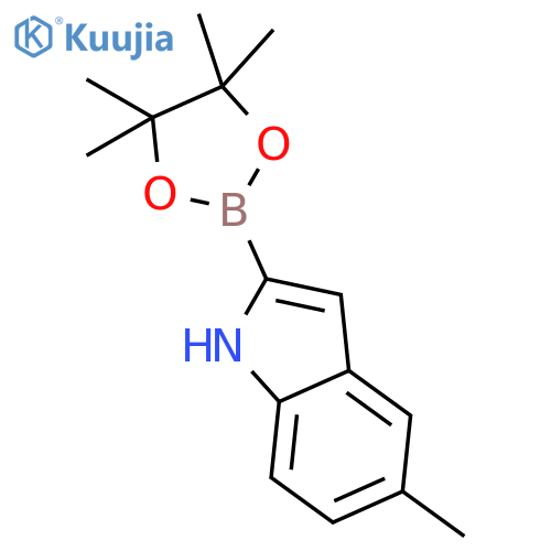 5-methyl-1H-indole-2-boronic acid pinacol ester structure