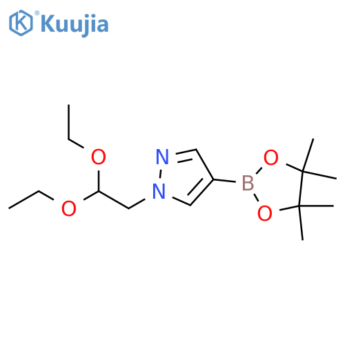 1-(2,2-diethoxyethyl)-4-(4,4,5,5-tetramethyl-1,3,2-dioxaborolan-2-yl)pyrazole structure