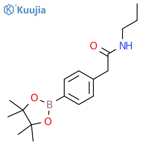 4-(N-Propylaminocarbonylmethyl)phenylboronic acid, pinacol ester structure