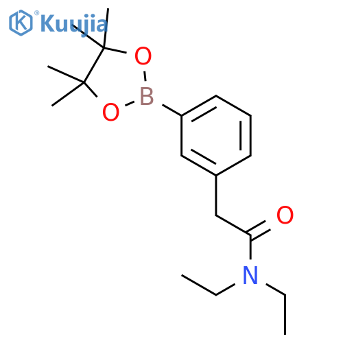 3-(N,N-Diethylcarbamoylmethyl)phenylboronic acid, pinacol ester structure