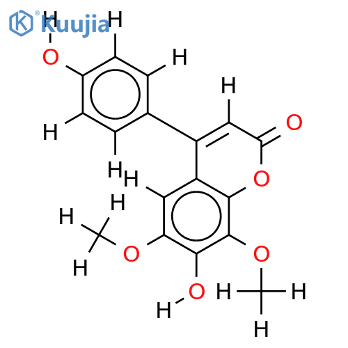 7,4'-dihydroxy-6,8-dimethoxy-4-phenylcoumarin structure