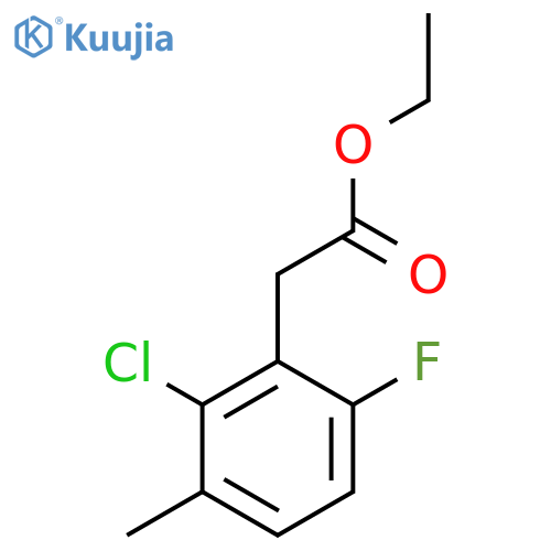 Ethyl 2-chloro-6-fluoro-3-methylphenylacetate structure