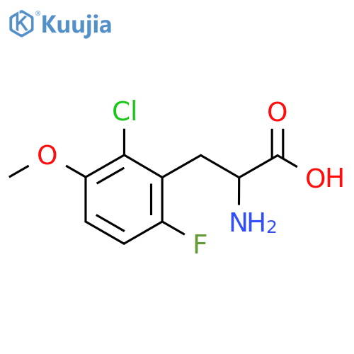 2-CHLORO-6-FLUORO-3-METHOXY-DL-PHENYLALANINE structure