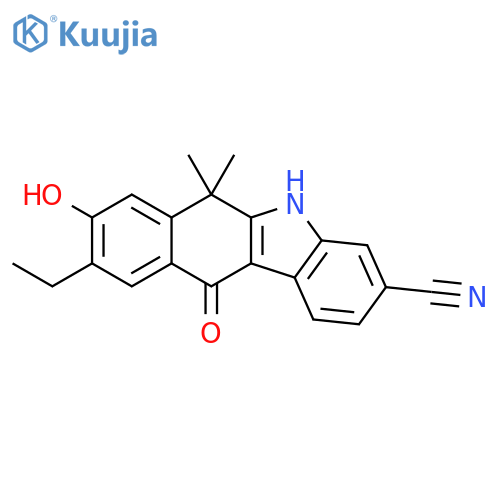 9-Ethyl-6,11-dihydro-8-hydroxy-6,6-dimethyl-11-oxo-5H-benzobcarbazole-3-carbonitrile structure