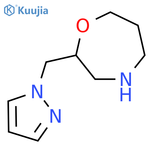 2-(1H-pyrazol-1-ylmethyl)-1,4-oxazepane structure