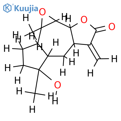 9beta,10beta-Epoxide-(1beta,4alpha,5alpha,8alpha)-4-Hydroxy-9,11(13)-guaiadien-12,8-olide structure