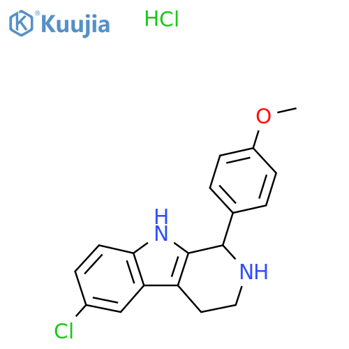 6-Chloro-1-(4-methoxyphenyl)-2,3,4,9-tetrahydro-1H-pyrido[3,4-b]indole hydrochloride structure
