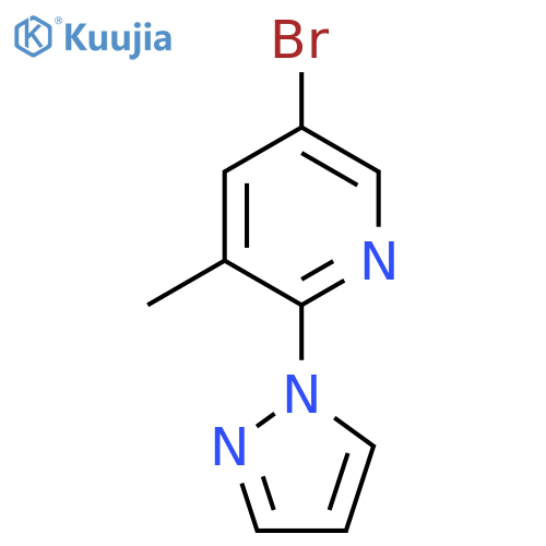 5-bromo-3-methyl-2-(1H-pyrazol-1-yl)pyridine structure