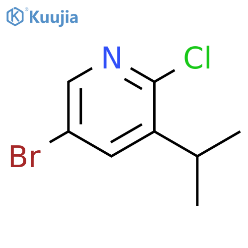 5-bromo-2-chloro-3-(propan-2-yl)pyridine structure