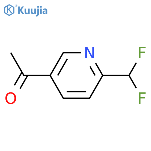 1-6-(difluoromethyl)pyridin-3-ylethan-1-one structure