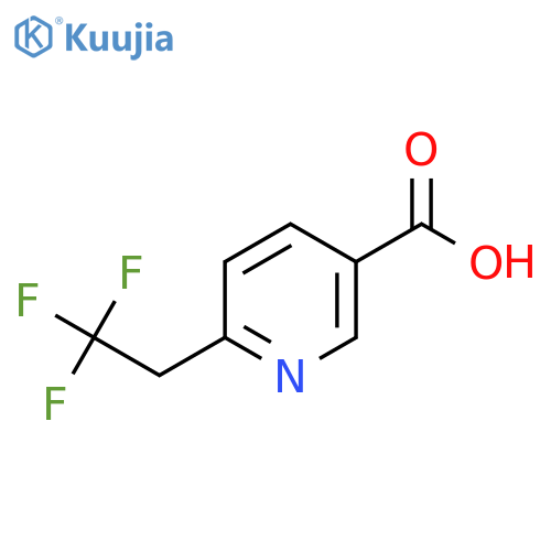 6-(2,2,2-trifluoroethyl)pyridine-3-carboxylic acid structure