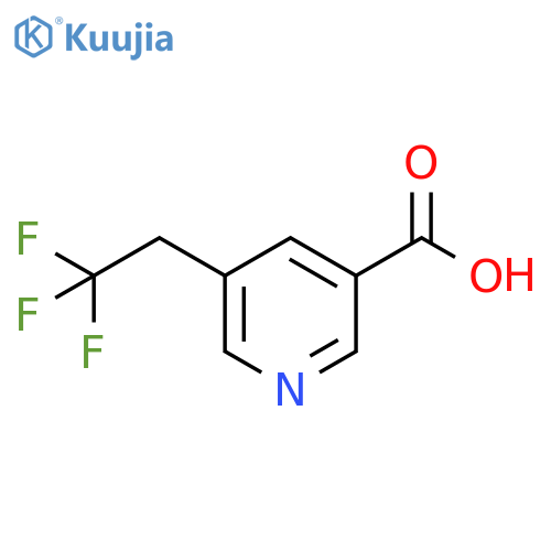 5-(2,2,2-trifluoroethyl)pyridine-3-carboxylic acid structure