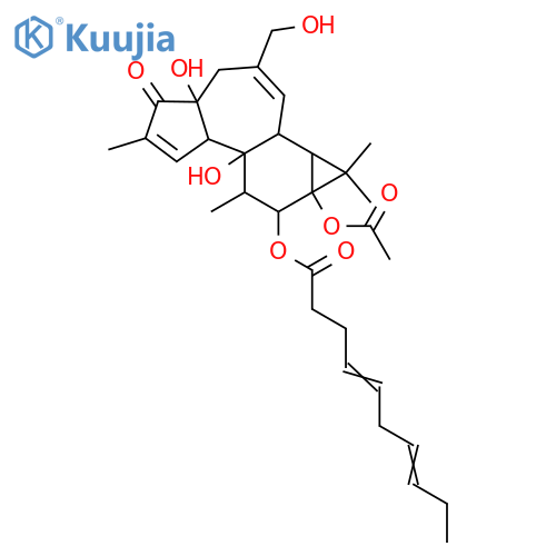 4,9,12,13,20-Pentahydroxy-1,6-tigliadien-3-one; (4β,9α,12β,13α)-form, 12-O-(4Z,7Z-Decadienoyl), 13-Ac structure