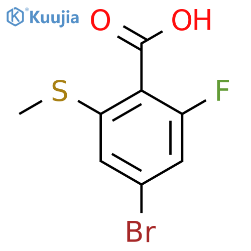 4-BROMO-2-FLUORO-6-(METHYLTHIO)BENZOIC ACID structure