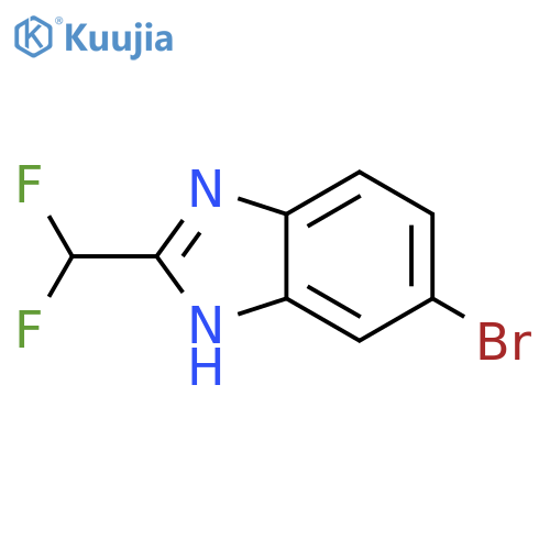 5-bromo-2-(difluoromethyl)-1H-1,3-benzodiazole structure