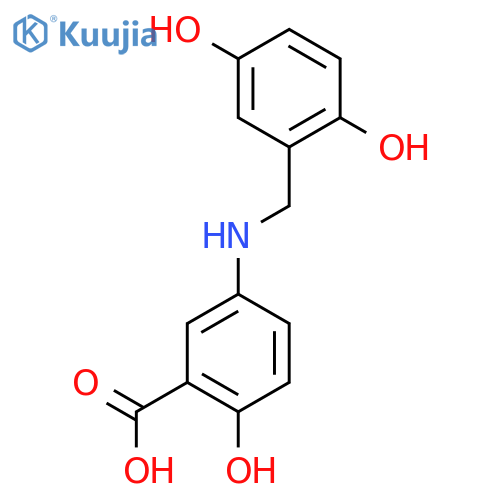 5-(2,5-Dihydroxybenzylamino)-2-hydroxybenzoic Acid structure
