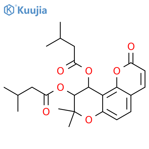 Khellactone; (9RS,10RS)-form, Bis-O-(3-methylbutanoyl) structure