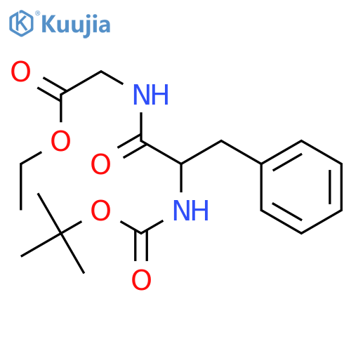 ethyl 2-(2-(tert-butoxycarbonylamino)-3-phenylpropanamido)acetate structure