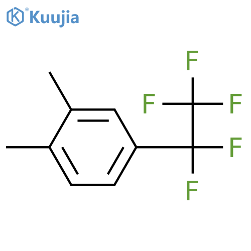 1,2-dimethyl-4-(1,1,2,2,2-pentafluoroethyl)benzene structure