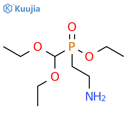 Phosphinic acid, (2-aminoethyl)(diethoxymethyl)-, ethyl ester (9CI) structure