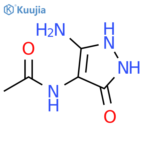 N-(5-amino-3-oxo-2,3-dihydro-1H-pyrazol-4-yl)acetamide structure