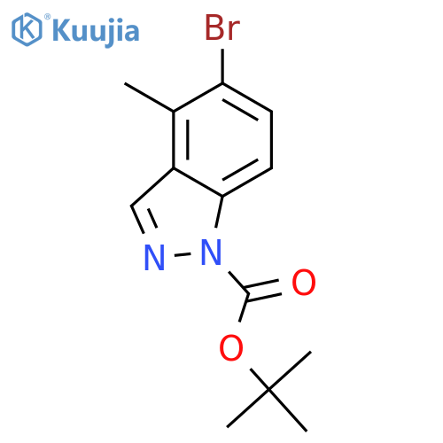 tert-Butyl 5-bromo-4-methyl-1H-indazole-1-carboxylate structure