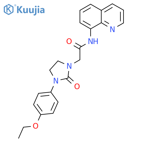 2-3-(4-ethoxyphenyl)-2-oxoimidazolidin-1-yl-N-(quinolin-8-yl)acetamide structure