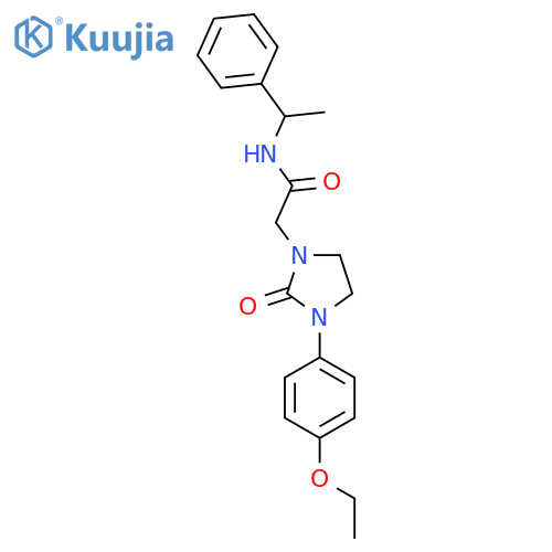 2-3-(4-ethoxyphenyl)-2-oxoimidazolidin-1-yl-N-(1-phenylethyl)acetamide structure