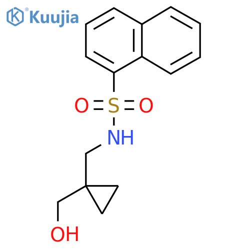 N-{1-(hydroxymethyl)cyclopropylmethyl}naphthalene-1-sulfonamide structure