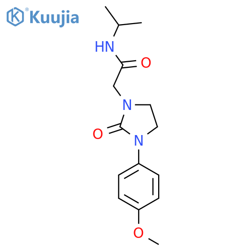 2-[3-(4-methoxyphenyl)-2-oxoimidazolidin-1-yl]-N-(propan-2-yl)acetamide structure