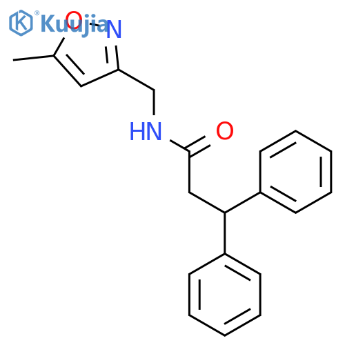 N-(5-methyl-1,2-oxazol-3-yl)methyl-3,3-diphenylpropanamide structure