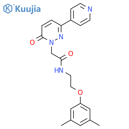 N-[2-(3,5-dimethylphenoxy)ethyl]-2-[6-oxo-3-(pyridin-4-yl)-1,6-dihydropyridazin-1-yl]acetamide structure