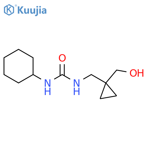 1-cyclohexyl-3-{1-(hydroxymethyl)cyclopropylmethyl}urea structure
