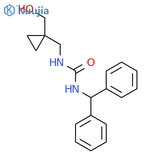 1-(diphenylmethyl)-3-{1-(hydroxymethyl)cyclopropylmethyl}urea structure