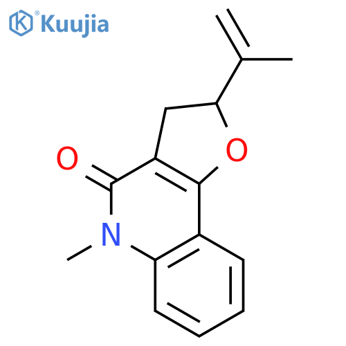 5-methyl-2-(prop-1-en-2-yl)-3,5-dihydrofuro[3,2-c]quinolin-4(2H)-one structure